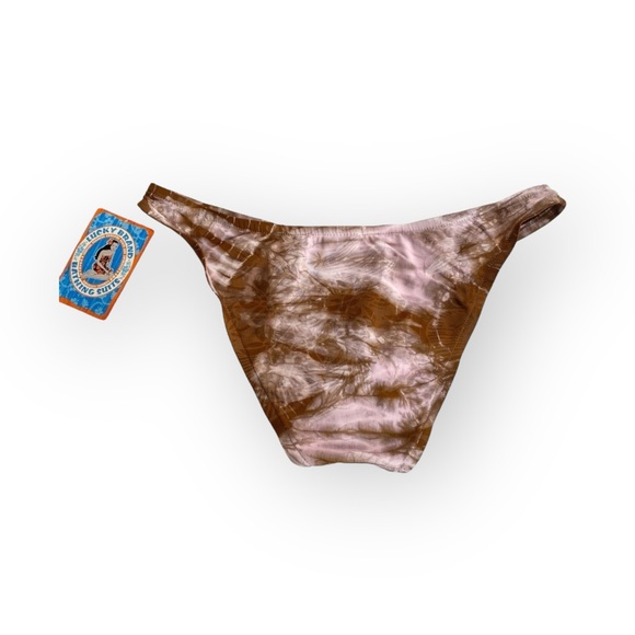 new Vintage 90’s: Lucky Brand ✌︎︎ Tie Dye Bikini Bottoms ✌︎︎ Floral Print Pink - Picture 4 of 16